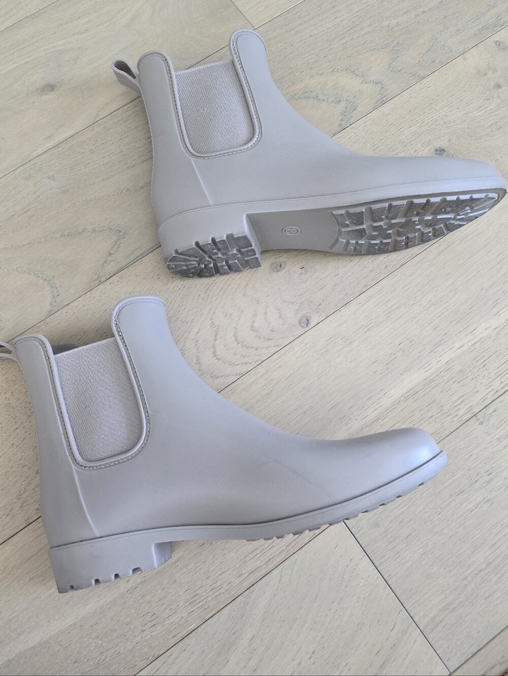 a new day Matte Light Taupe Chelsea Rain Booties Monochrome Neutral
